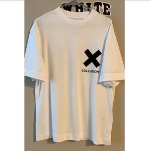 COLLUSION - Regular Fit Logo T-shirt White Unisex